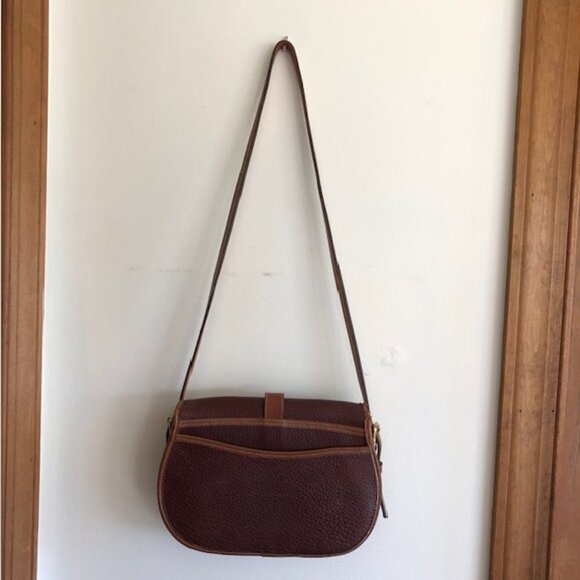 DOONEY & BOURKE Saddlebag Maroon Brown Green Label Shoulder Bag Vintage … - Picture 5 of 17